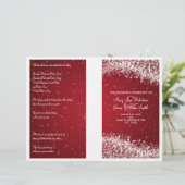 Programme de mariage Sparkling Wave Red (Debout devant)