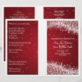 Programme de mariage Sparkling Wave Red (Devant / Derrière)