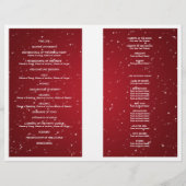 Programme de mariage Sparkling Wave Red (Dos)