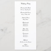 Programme de mariage Spring Trees 2 (Dos)