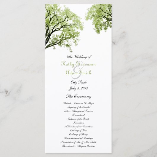 Programme de mariage Spring Trees 2 (Devant)