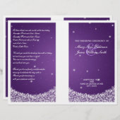 Programme de mariage Star Sparkle Purple (Devant / Derrière)