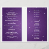 Programme de mariage Star Sparkle Purple (Dos)