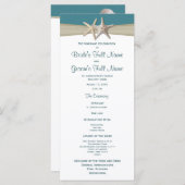 Programme de mariage Starfish et Burlap Beach (Devant / Derrière)