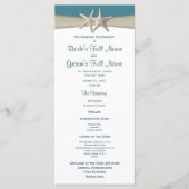 Programme de mariage Starfish et Burlap Beach (Devant)