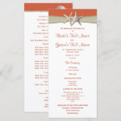 Programme de mariage Starfish et Burlap Beach (Devant / Derrière)
