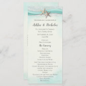 Programme de mariage Starfish et Lace Aqua (Devant / Derrière)