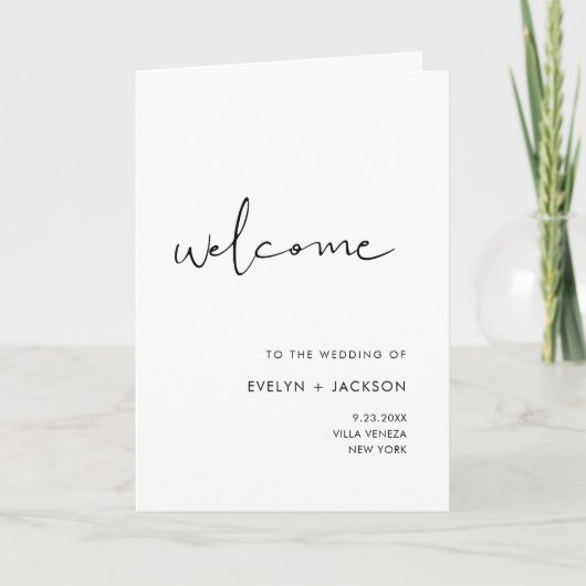 Programme de mariage STELLA Carte pliée (Devant)