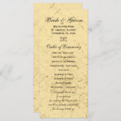 Programme de mariage stressé et élégant (Devant / Derrière)