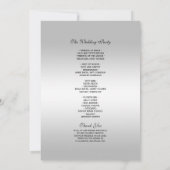 Programme de mariage Stylé Argent avec Nœud en Gem (Dos)