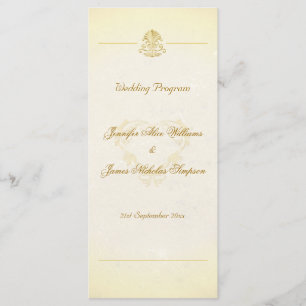Programme de mariage Style papier parchemin Vintag