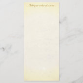 Programme de mariage Style papier parchemin Vintag (Dos)