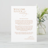 Programme de Mariage sur 3 Jours Écriture Moderne (Debout devant)
