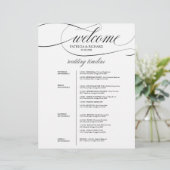 Programme de mariage sur 4 jours élégant écriture  (Debout devant)