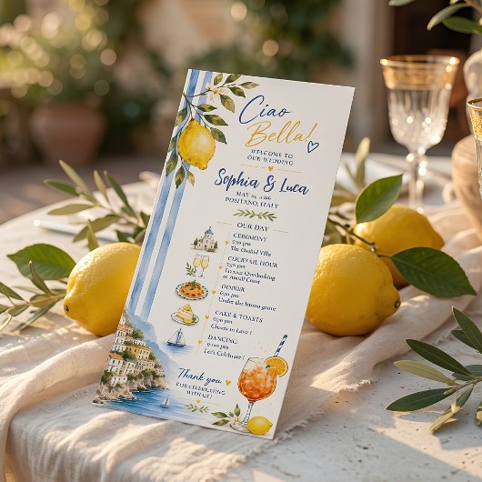 Programme de mariage sur la côte amalfitaine au ci