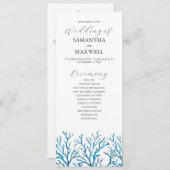 Programme de mariage sur la plage (Devant / Derrière)