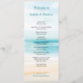 Programme de mariage sur la plage (Dos)