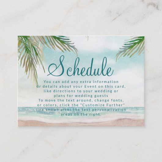 Programme de mariage sur la plage à la brise de l' (Devant)