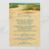 Programme de mariage sur la plage à l'aquarelle  (Dos)