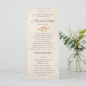 Programme de mariage sur la plage coquillages sabl (Debout devant)