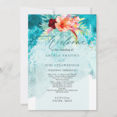 Programme de mariage sur la plage du paradis tropi (Devant)