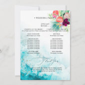 Programme de mariage sur la plage du paradis tropi (Dos)