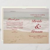 Programme de mariage sur la plage : Sandy Beach (Devant / Derrière)