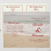 Programme de mariage sur la plage : Sandy Beach (Devant / Derrière)