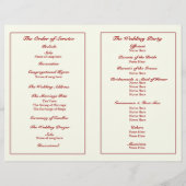 Programme de mariage sur la plage : Sandy Beach (Dos)