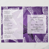 Programme de mariage sur la plage Starfish Purple (Devant)