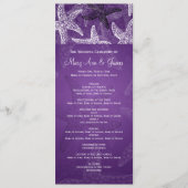 Programme de mariage sur la plage Starfish Purple (Devant)