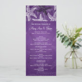 Programme de mariage sur la plage Starfish Purple (Debout devant)