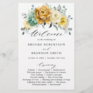 Programme de mariage sur la verdure de la sauge ja