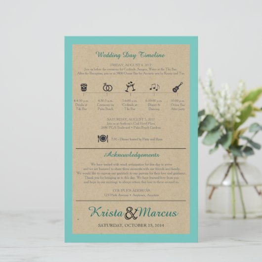 Programme de mariage sur le calendrier des icônes  (Debout devant)