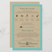 Programme de mariage sur le calendrier des icônes  (Devant / Derrière)