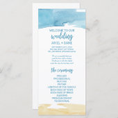 Programme de mariage sur le sable et la mer (Devant / Derrière)