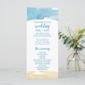 Programme de mariage sur le sable et la mer (Debout devant)