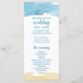 Programme de mariage sur le sable et la mer (Devant)