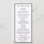 Programme de mariage sur le thème de la glycine vi (Dos)