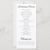 Programme de mariage sur le thème de Noël personna (Dos)