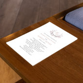 Programme de mariage sur monogramme personnalisé r