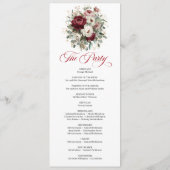Programme de mariage tendance blush, burgundy et v (Dos)