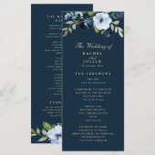 programme de mariage tendance marine bleu et or (Devant / Derrière)