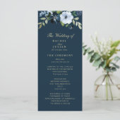 programme de mariage tendance marine bleu et or (Debout devant)