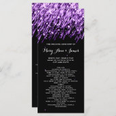 Programme de mariage Tombant étoiles violet (Devant / Derrière)
