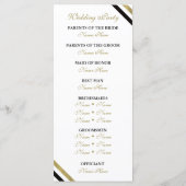 Programme de mariage, Toujours & Forever, Faux Gol (Dos)