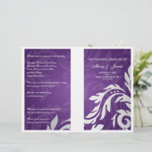 Programme de mariage Tourbillonnant Flourish Purpl (Debout devant)