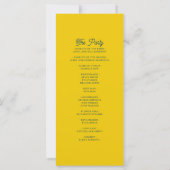 Programme de mariage tournesol (Dos)