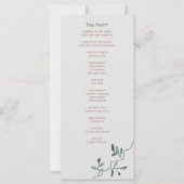 Programme de mariage tournesol (Dos)