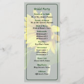 Programme de mariage tournesol regardant vers le b (Dos)